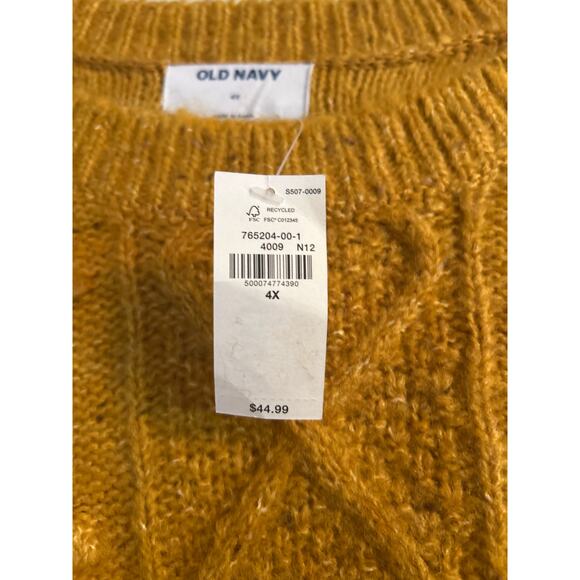 NWT Old Navy Plus Size Women's Gold Sweater Size 4X - Picture 2 of 7